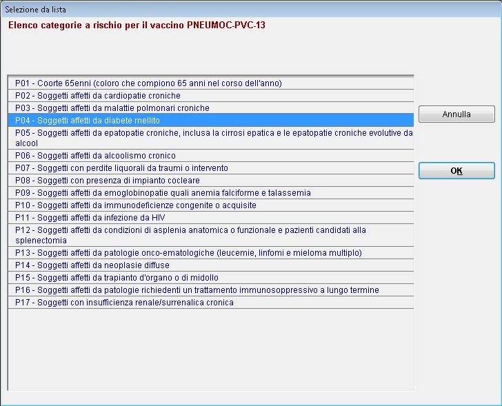 Una volta selezionato la categoria di Rischio viene mostrata la categoria di rischio del paziente come nell esempio: 5.