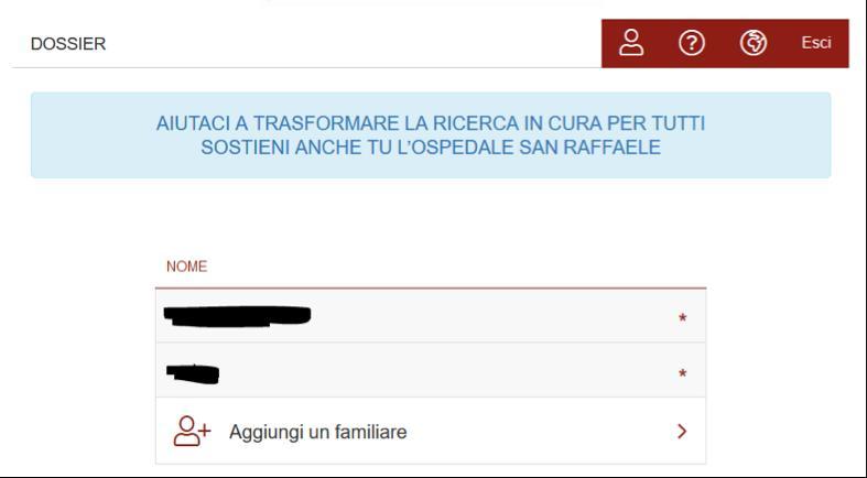 Come aggiungere familiari (inclusi i figli minori) al proprio profilo Ogni utente registrato può aggiungere al proprio profilo uno o più familiari.