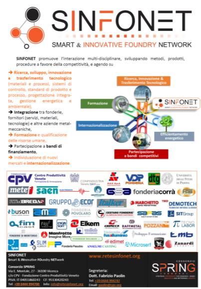 della rete e della collocazione delle aziende nell ambito della filiera della fonderia) [WP1].