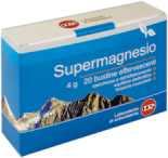 Super Magnesio 20 buste Indicazioni: il magnesio contribuisce alla normale funzione muscolare, al normale funzionamento del sistema nervoso, alla riduzione della stanchezza e dell affaticamento, all