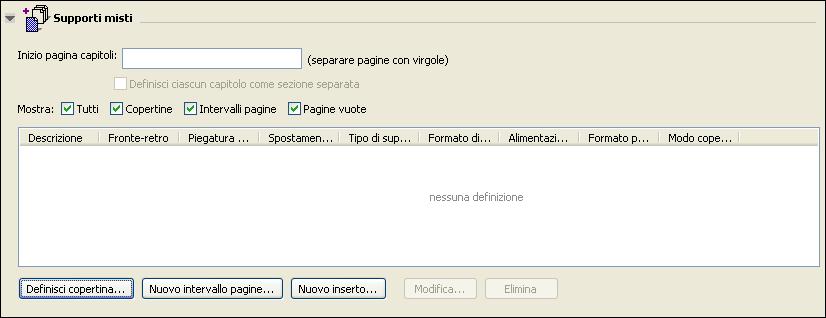 COMMAND WORKSTATION, WINDOWS EDITION 24 PER SPECIFICARE LE IMPOSTAZIONI IN SUPPORTI MISTI 1 Selezionare o fare clic con il pulsante destro del mouse su un lavoro inviato in spool/messo in attesa