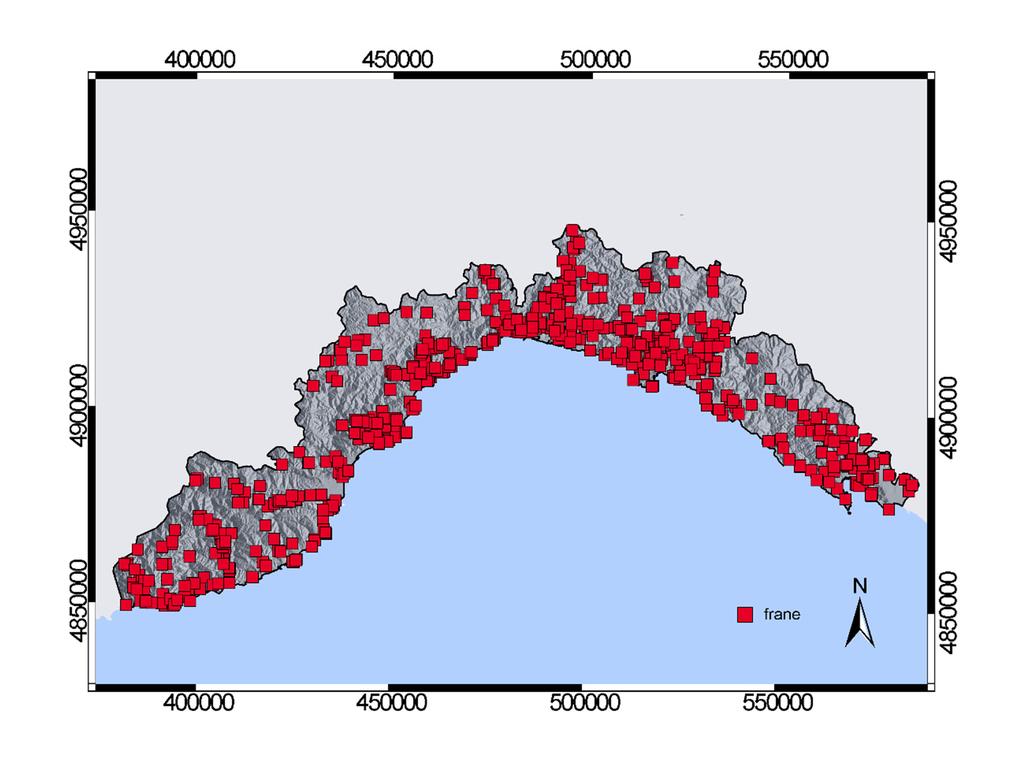 . Catalogo delle frane indotte da pioggia in Liguria Figura 2.2. Distribuzione mensile delle 697 frane avvenute in Liguria nel periodo tra il 2004 e il 2018.