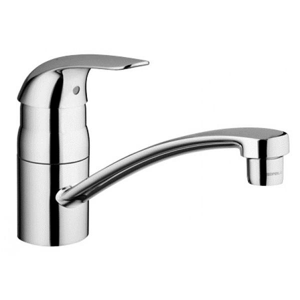 MISCELATORE MONOCOMANDO LAVELLO START ECO GROHE 31341000 Miscelatore Monocomando da 1/2" per Lavello. Cartuccia a dischi Ceramici da 35Mm. Bocca Girevole. Con Raccordi Flessibili.