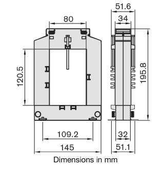 DBP TRASFORMATORI AMPEROMETRICI APRIBILI DA BUSBAR SECONDARIO @ 5A DBP-812