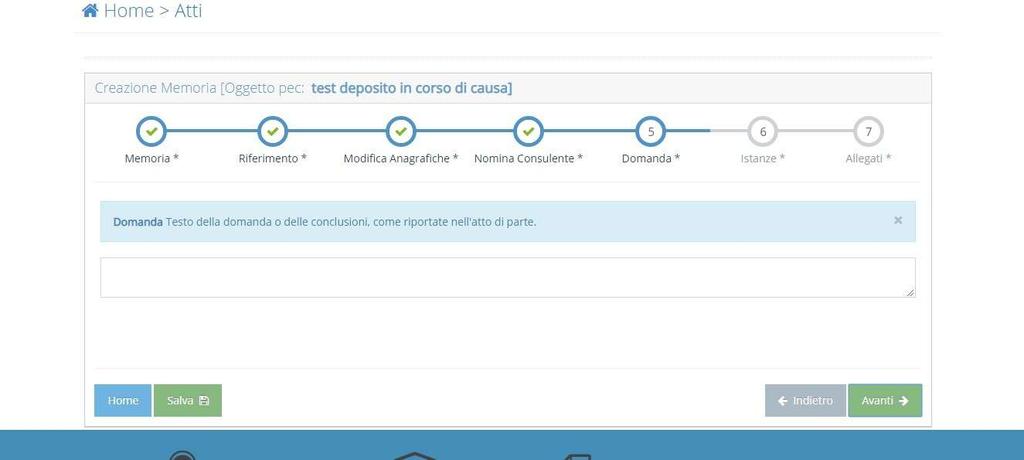 Poi a quella relativa alle conclusioni.