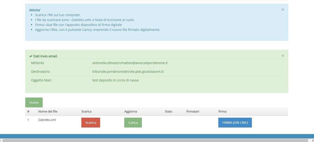 Si tratta ora solo di firmare il file datiatto.xml.