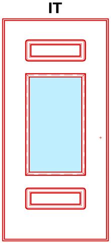 RIVESTIMENTI IN MULTISTRATO PER PORTE VETRATE (20 mm) E' consentita l'installazione esterna, ma al riparo dai raggi del sole Misura minima della porta per realizzazione con vetro: 800 mm.
