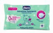 pezzi 0,98 9,50 1,99 1,00 Salviettine detergenti CHICCO 60 pezzi Pannolini