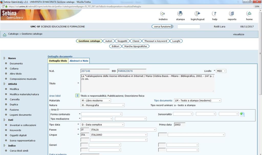 CONCETTI BASE: IL RETICOLO LEGAMI Attorno alla notizia di base viene creato un reticolo