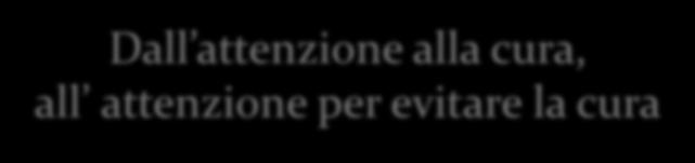 Prevenzione Dall attenzione alla cura, all attenzione per evitare