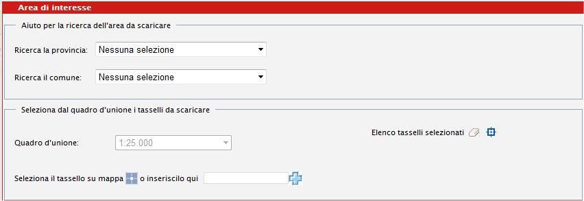 La selezione viene effettuata selezionando la Provincia e il Comune; Cliccando sul pulsante Aggiungi, è possibile selezionare con il mouse, all interno della