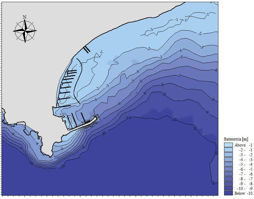 Figura 5 Batimetria in