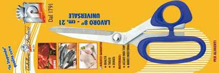 lavoro, lame inox, manici in PP, La Stupenda Work scissors La Stupenda, stainless steel blades, PP handles 150 cm.