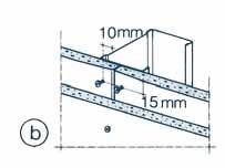 Le lastre devono essere posate sfalsate ed i giunti tra le lastre sulle due facce della parete non devono cadere sugli stessi montanti.