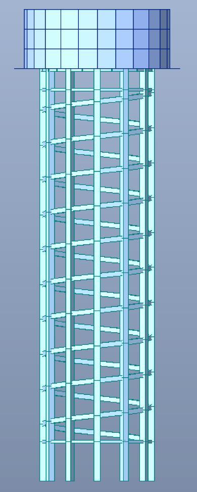 di sezione 65x60 cm 121 travi inclinate di