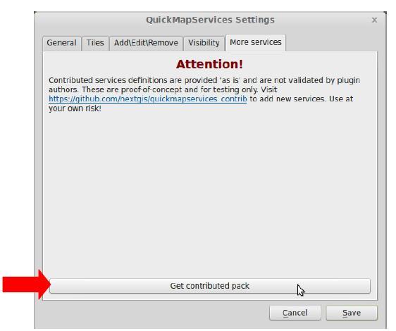 ESEMPIO PLUGINS QuickMapService Per attivare un maggior numero di sfondi (Gogle, Bing, etc.