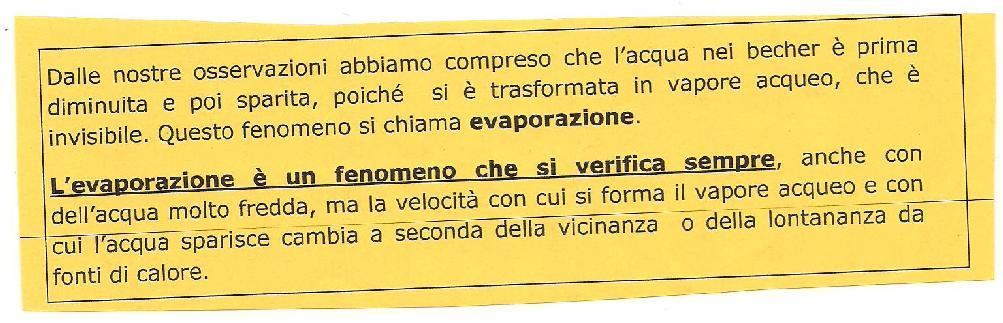 Fare fotografie Il ciclo dell acqua si chiude Abbiamo chiesto ai bambini di rispondere individualmente e per scritto alla seguente domanda: Da dove viene l acqua della pioggia?