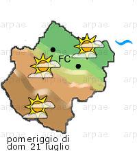 bollettino meteo per la provincia di Forlì-Cesena weather forecast for the Forlì-Cesena province costa coast Temp MAX 31 C 28 C 26 C 0-5mm Vento Wind 30km/h 29km/h 46km/h costa coast Temp.