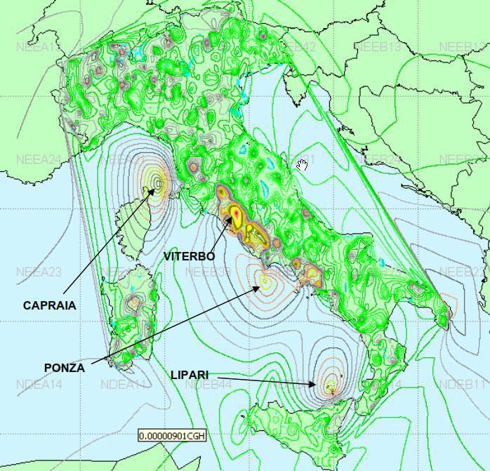 Dose rate at national scale At Italian national scale a GRP map does not exist.