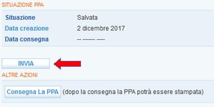 Per poter consegnare la PPA è obbligatorio l inserimento delle attività previste dal percorso.