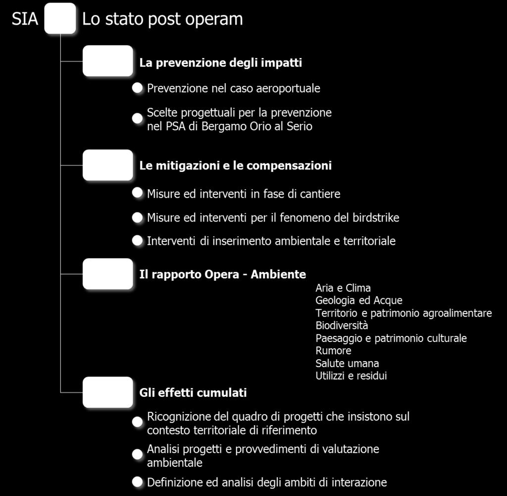 Figura 1-6 SIA del PSA2030 dell Aeroporto di Bergamo Orio al Serio Parte 5: Struttura e contenuti principali La parte P5.