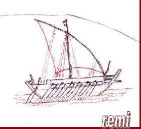 1. Le navi a remi All inizio del Quattrocento, i navigatori usavano delle navi a remi guidate da