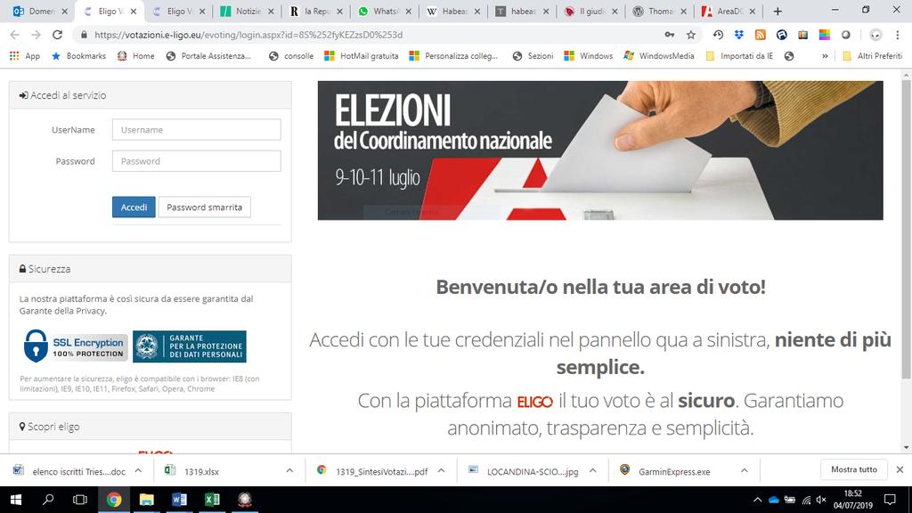 2. MODALITA DI VOTO 2.1. Per votare dovete accedere al sito web su cui è predisposto il sistema di votazione. 2.2. Il sito è compatibile con tutti i principali browser in uso: Internet Explorer, Chrome, Safari, Mozilla etc.