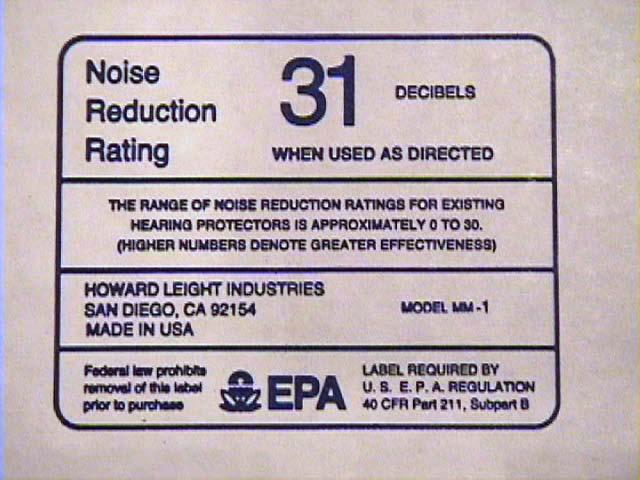 Progetto USA Non più un dato, ma una forbice Noise Reduction Range 18 29 DECIBELS 0 10 20 30 40 Designed for use in impulse noise such as gunfire The Noise Reduction Range shows the range of