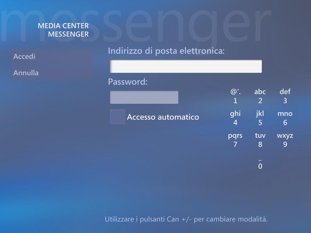 4 Selezioare Accedi. 5 Iserire i dati relativi al profilo Passport.NET, quidi selezioare Accedi.