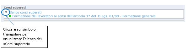 La classificazione dello stato dei corsi è la seguente: quando l utente si iscrive ad un corso, lo Stato è Non tentato (simbolo stato ); fino a che non sono stati completati tutti i test di fine