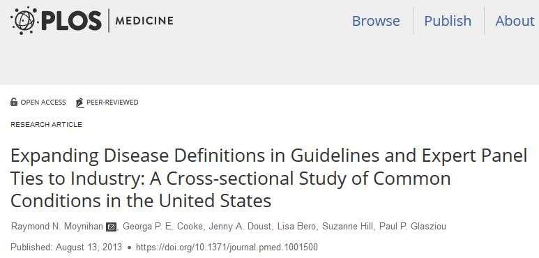 Conclusions For the common conditions studied, a majority of panels proposed changes to disease definitions that increased the number of individuals considered to have