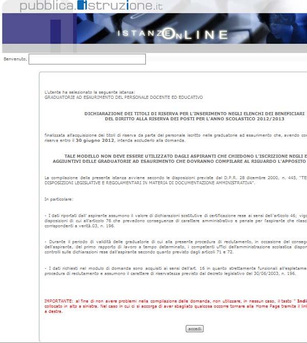 Leggere attentamente le informazioni riportate nella pagina.