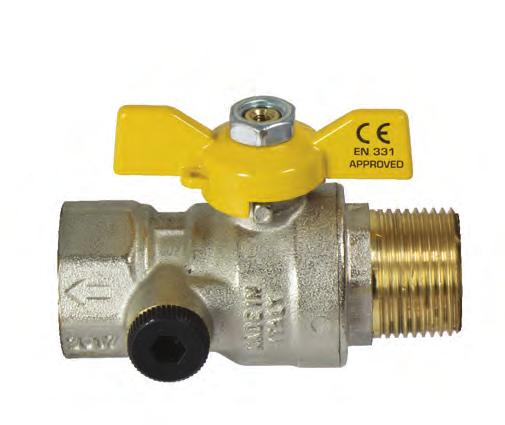 VALVOLA A SFERA / BALL VALVES Valvola a sfera con presa di pressione destinata agli impianti domestici e commerciali che non sono interrati direttamente, posti all interno o all esterno degli