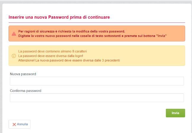 Modifica Password 4) Terminata la registrazione l utente riceve una email contenente la password provvisoria necessaria per effettuare il primo accesso al portale.