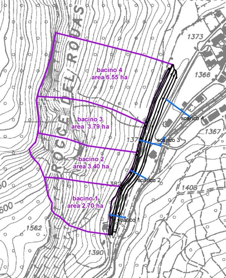 Per quanto concerne il parametro d, la cui stima dipende dal grado di discretizzazione della rete, adottiamo un valore di 150 m/ha.