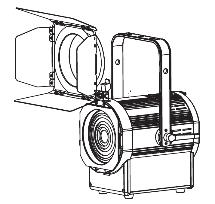 Le alette taglia-luce si inseriscono nella stessa scanalatura del telaio porta-gelatina (scanalatura 2).