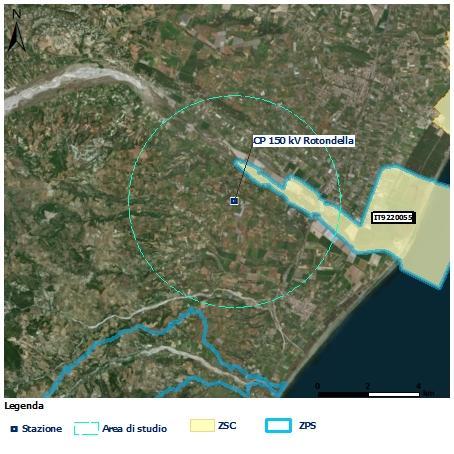 Natura 2000 interessata dall area di studio (6,35 km 2 ) corrisponde solamente al 2% della superficie totale del sito stesso (286,22 km 2 ).
