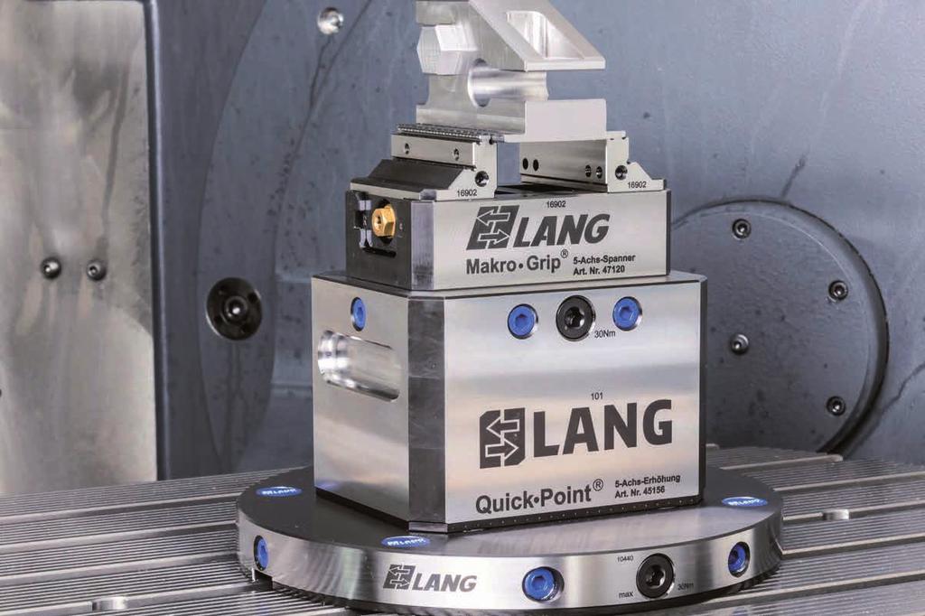 LANG è un importante produttore tedesco di sistemi di staffaggio innovativi. L azienda presenta le morse autocentranti Makro-Grip in una misura perfetta per lavorazioni con 5 assi.