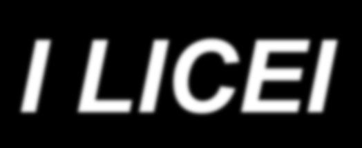 I LICEI 1. ARTISTICO (con ulteriori articolazioni) 2. CLASSICO 3. LINGUISTICO 4.