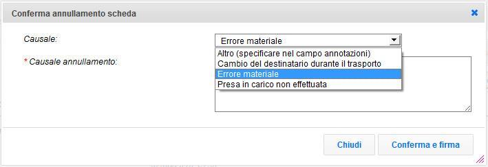 causale nell apposito campo e premere il tasto