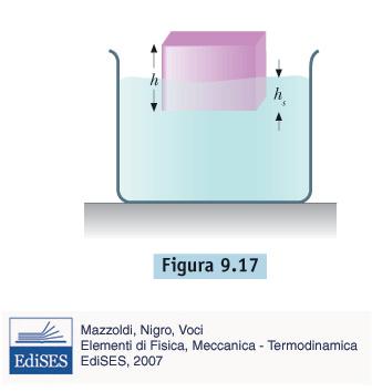 l Vg T - m c g da cui ricavo facilmente la densità del fluido Se ho aralleleiedo di densità immerso in arte in liquido di densità ignota l ho che