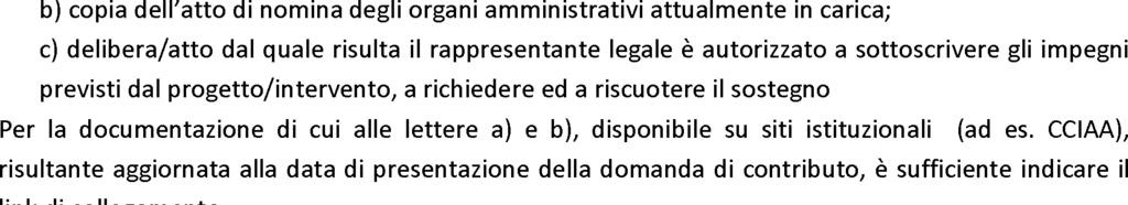 bisognerà fornire una relazione tecnica