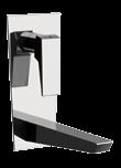 DANIEL RUBINETTERIE SP632 Miscelatore monocomando a incasso per lavabo, con piastra. Lunghezza bocca: 20 cm.