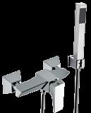 Parte esterna miscelatore monocomando incasso doccia. SP602EKIT Single-lever shower mixer (external components). SP4704 Bocca incasso. Lunghezza: 19 cm. Built-in spout. Lenght: 19 cm.