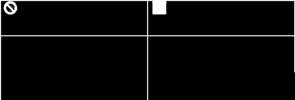Cartelli di divieto Forma rotonda Pittogramma nero su fondo bianco, bordo e Cartelli antincendio Forma quadrata o rettangolare Pittogramma bianco su fondo rosso banda rossa Cartelli di avvertimento