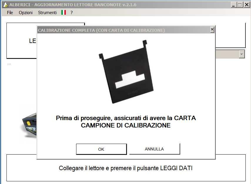 Così configurato il sistema, ogni volta che si eseguirà una qualsiasi delle due modalità di calibrazione disponibili (menù Strumenti / Calibrazione / Calibrazione completa (con carta di calibrazione)