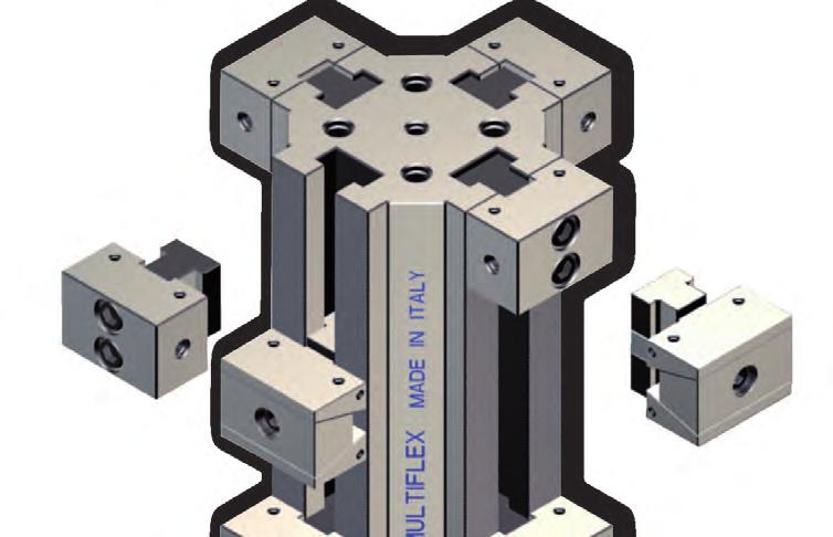 Sistema modulare erardi UI-MORS SERIE MUTIFEX erardi modular system MUTIFEX VISE-TOWERS SERIES Tipo (grandezza) morsa / Vise (type) size 1 rt. 12 ubo-morsa con ganasce doppie (rt.