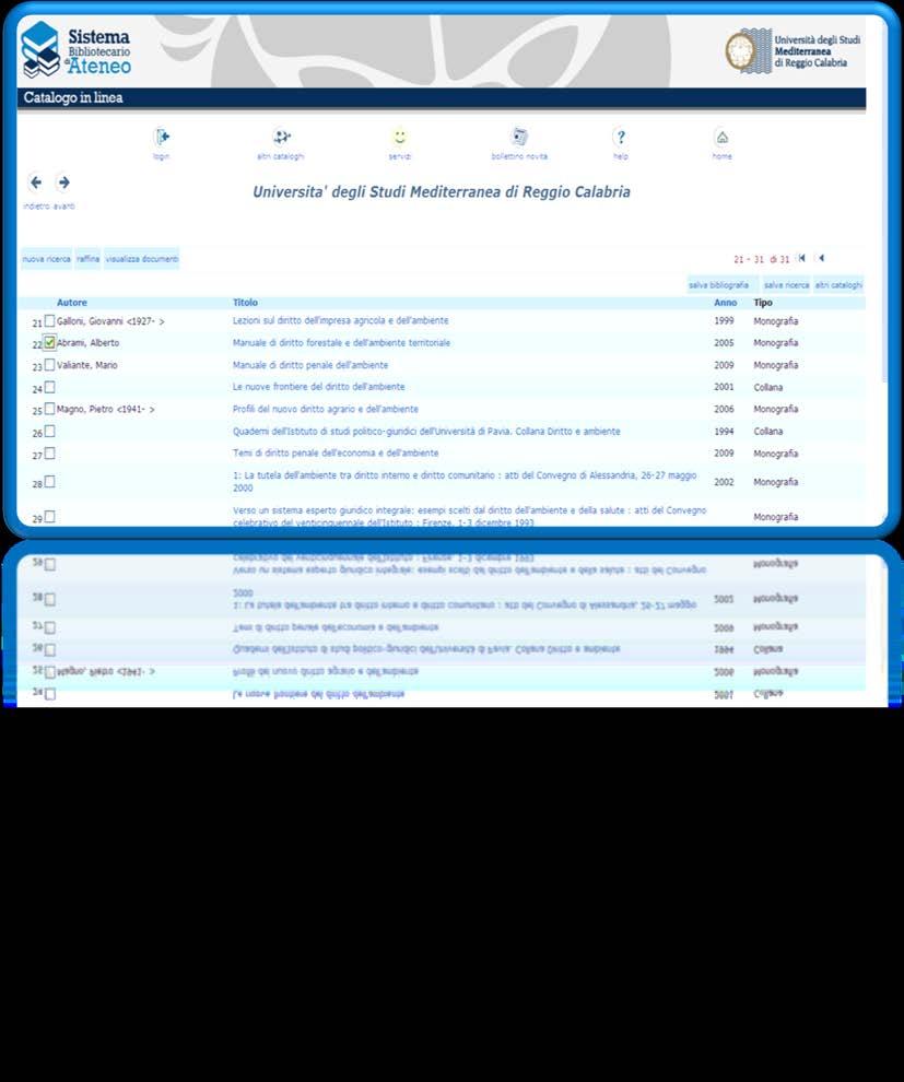 Localizzazione di un documento Quando il documento cercato è stato individuato