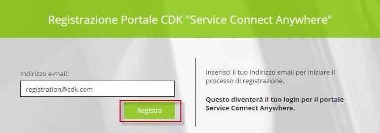 5. Processo di Registrazione Utente È possibile, tramite il Portale, registrare altri utenti il cui indirizzo mail non abbia un dominio pubblico (ad es. libero.it gmail.com yahoo.com virgilio.it ecc.