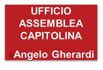 PROGRAMMA DELLA STRUTTURA UFFICIO DELL'ASSEMBLEA CAPITOLINA (codice AE) Dirigente responsabile del programma GHERARDI